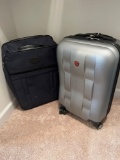 2 Pieces of Luggage- One Silver Hard Side