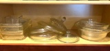 Glass Baking Dishes, Bowls- Some with Glass Lids, Square Glass Vase