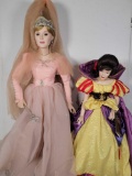 2 Character Dolls- Fairy Godmother and Snow White