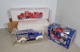 Pepsi Cola Truck with Crates of Bottles, Sears Car Carrier and Gearbox Standard Oil Co. Truck Bank