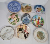 Grouping of Various Plates- Some Christmas, Some Disney, 4 are Currier & Ives