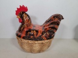 Ceramic Rooster / Hen on Nest