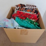 Box of Fabrics- Various Types and Sizes