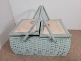2-Handled Sewing Basket with Sewing Notions Inside