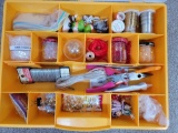 Plastic Divided Box with Jewelry Making Supplies