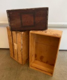 3 Wooden Crates- 7-Up, Veo Grande, Dole Pears