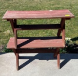 2 Small Picnic Table Style Benches, Each measures 34