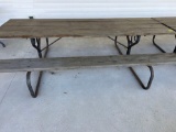 Picnic Table with Attached Benches, Measures 96