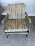 Aluminum Frame Porch Chair with Striped Cushions