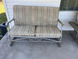 Aluminum Frame Porch Rocker with Striped Cushions