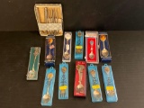 11 Collector Spoons in Original Boxes and Packaged Nut Cracker & Pick Set