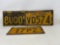 3 Pennsylvania License Plates- 1945, 1947, 1954