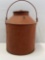 Pennsylvania Railroad Metal Can with Lid and Wire Handle
