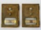 2 Antique Brass Mailbox and Fronts- 76 & 56