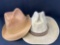 2 Hats- Dobbs Suede Fedora and YA Cowboy Style, Size L