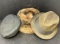3 Hats- Fur, Greek Fisherman's Cap and St. Regis, Size 7-1/4