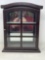 Miniature Curio Cabinet with Glass Front Door and Mirrored Back