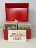 Betty Crocker Recipe Card Library in Red Plastic Box with Index