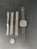 Armitron Man's Wrist Watch, Yamaha Watch Face and 3 Silver Tone Watch Bands