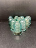 10 Blue Glass Insulators