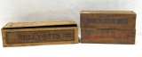 Wooden Kelly-Etts Cigar Box and 2 Wooden Cheese Boxes
