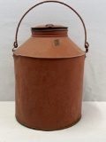 Pennsylvania Railroad Metal Can with Lid and Wire Handle