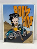 Betty Boop Metal Sign- Born 2 Boop