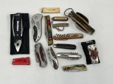 Grouping of 13 Pocket Knives and Multi-Tools