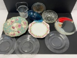 China & Glass Plates, Ice Bucket, Bowls