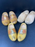 3 Pairs of Wooden Shoes