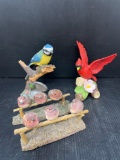 3 Bird Figures- 2 Singles and Nesting Birds