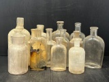 Lot of Clear Glass Bottles