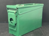 Green Metal Ammo Box Can