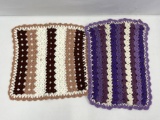 2 Crocheted Pillow Covers