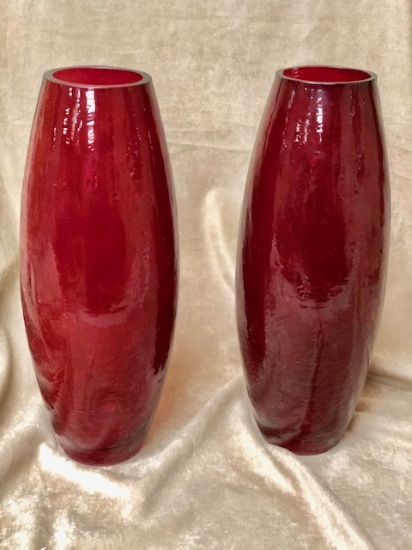 Ruby Glass Vases