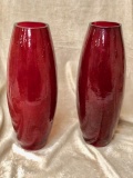 Ruby Glass Vases