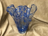 Fluted Art Glass Vase