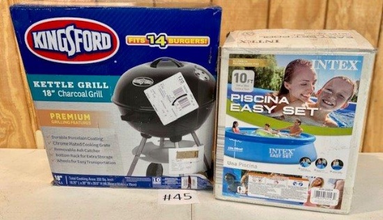 2PC KINGSFORD GRILL AND 10FT. POOL