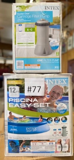 INTEX 12' EASY SET POOL WITH PUMP