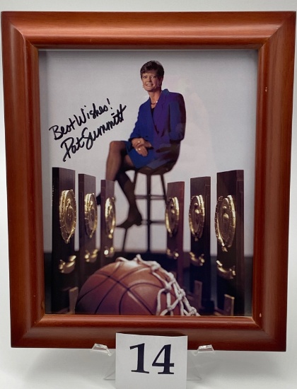 SIGNED PAT SUMMITT FRAMED PHOTO