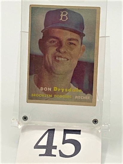 1957 DON DRYSDALE BASEBALL CARD #18