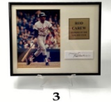 ROD CAREW PHOTO WITH SIGNATURE