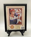 MARK MCGWIRE SIGNED LITHOGRAPH AND COIN 196/600