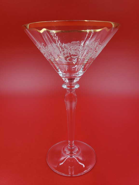 Pair of Mikasa Pearl Martini Glasses