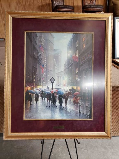 Framed "Canyon of Dreams - Wall Street" by G. Harvey