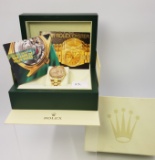 18KT YELLOW GOLD MEN'S DAY DATE PRESIDENTIAL ROLEX WATCH WITH DIAMOND DIAL