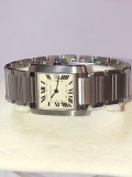 STAINLESS CARTIER TANK FRANCAISE MID SIZE WATCH