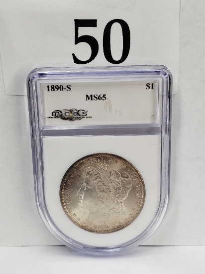 1890 MCCS MS65 MORGAN SILVER DOLLAR