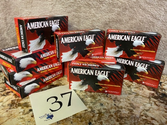 (10) BOXES FEDERAL AMERICAN EAGLE 9MM LUGER