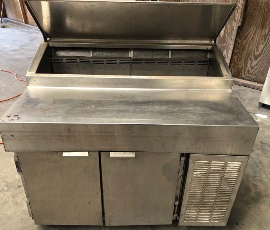 2 SECTION STAINLESS REFRIGERATED PREP STATION